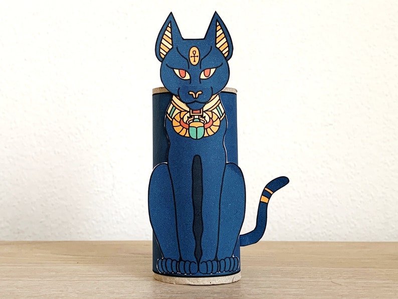 Egyptian Cat Toilet Paper Roll Craft Ancient Egypt Party Etsy