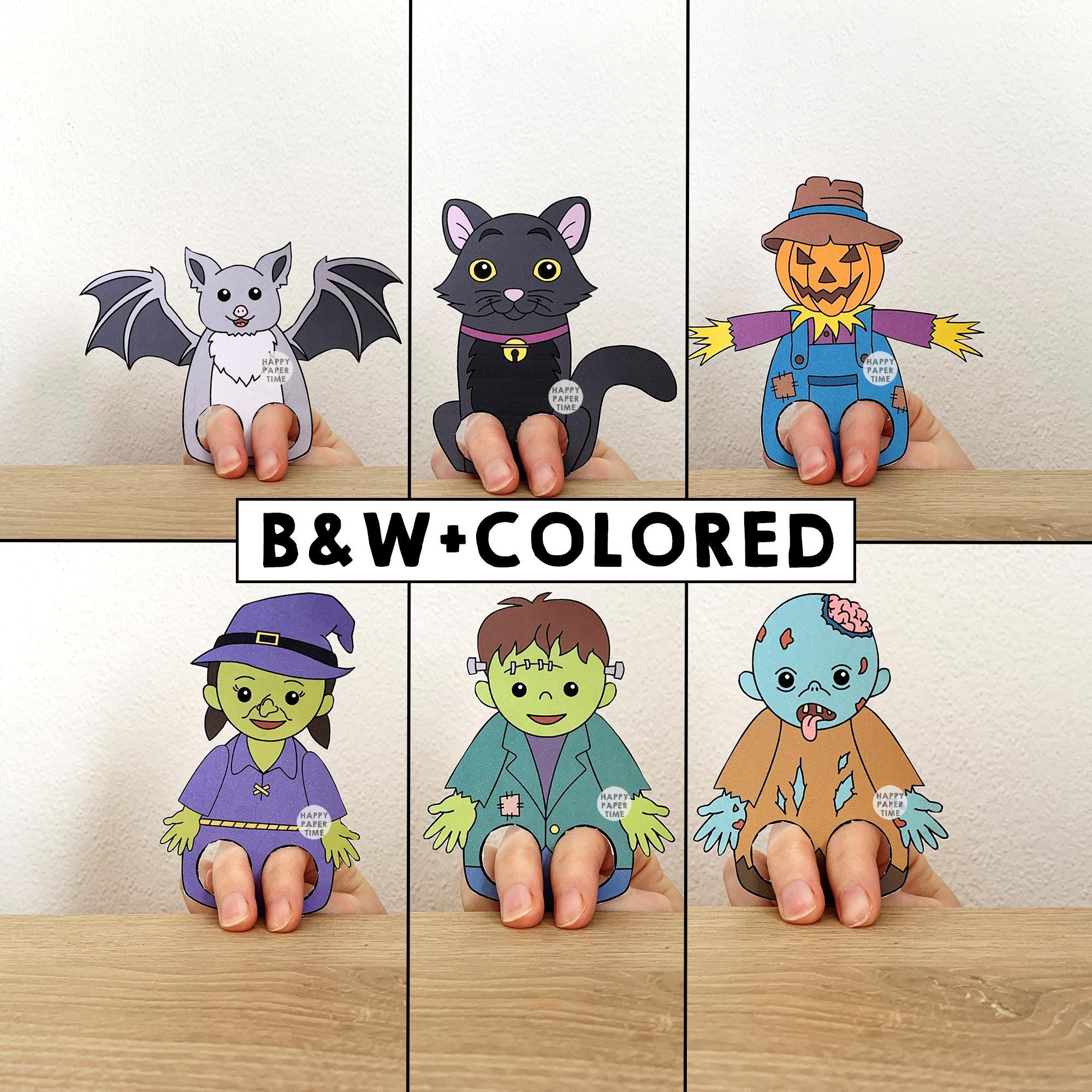 Mini Marionnettes à Doigt Monstres – Lot De 5 Figurines Réalistes En PVC – Jouet De Farce Halloween – Dès 3 Ans