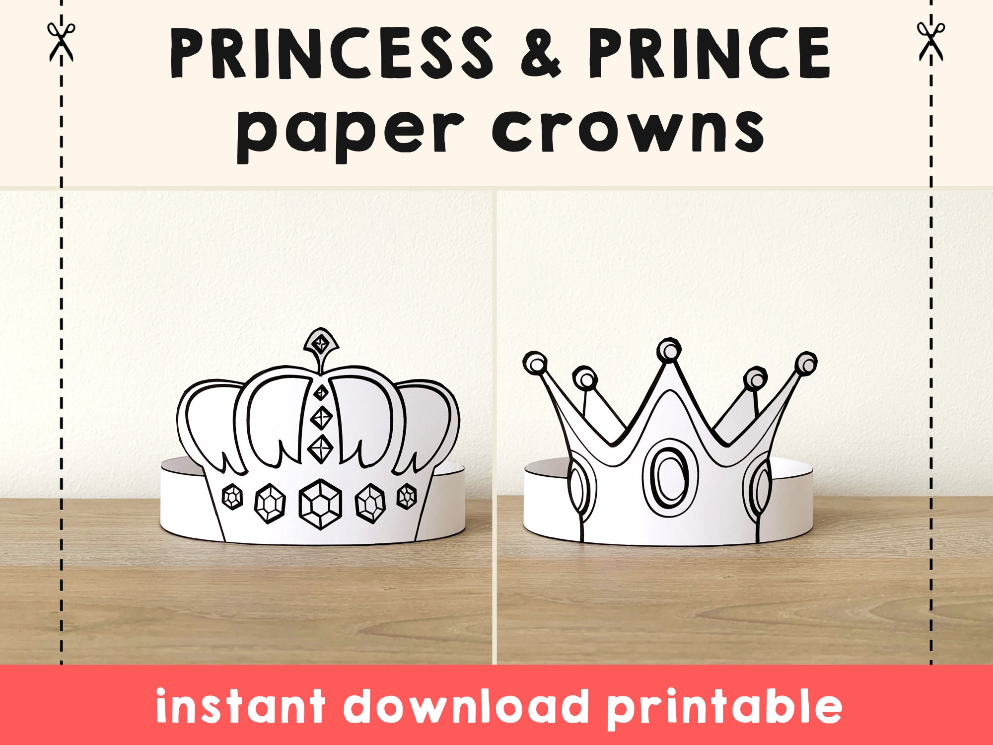 PRINCE PAPER CROWN - DIY - downloadable template for kids and adults –  Lucas Papel Tijera