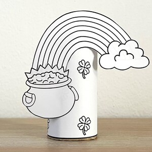 Pot of Gold Rainbow Toilet Paper Roll Craft Activity St. Patrick's Day ...