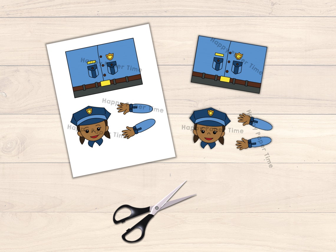 Police Officer Toilet Paper Roll Craft Policeman Party Coloring