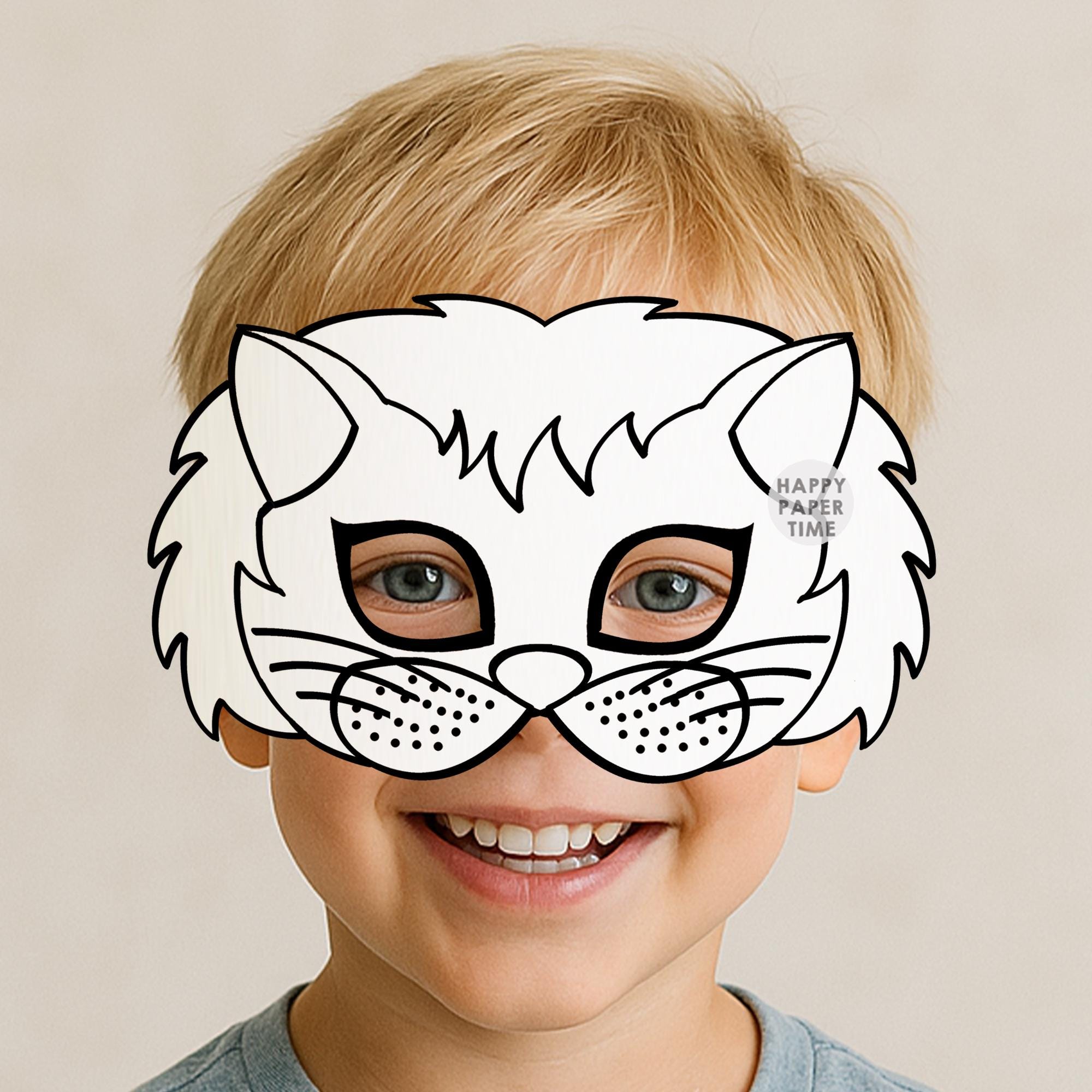 Lion Mask Printable Lion Costume Mask Lion Party Jungle Animal Mask