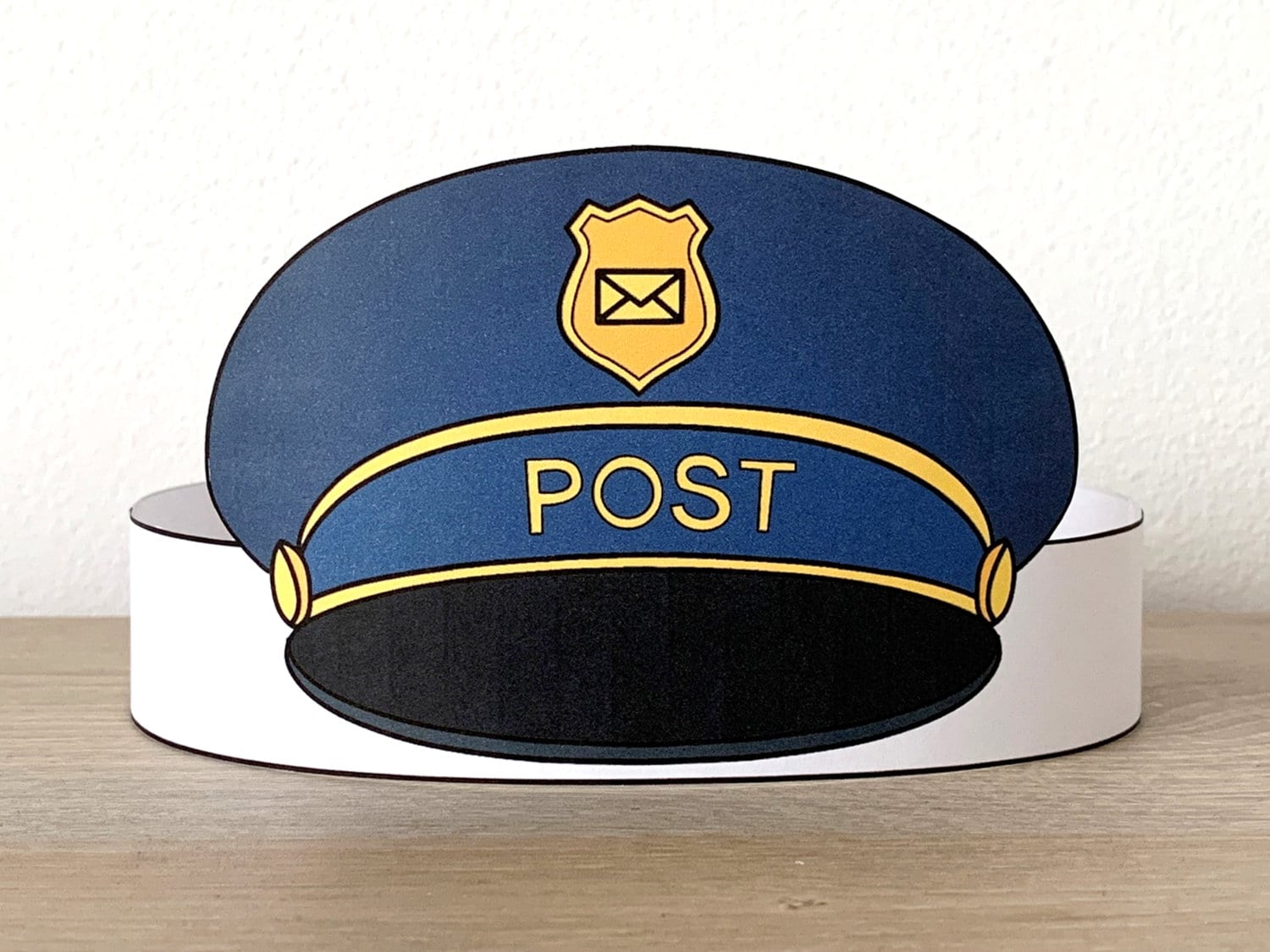 Postman Cap Hat Paper Crown Party Coloring Printable Kids - Etsy UK