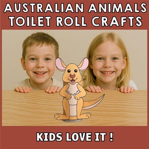 Australian Animals Toilet Paper Roll Craft Wild Party Coloring Printable Decoration Kids Play Cut out Glue DIY - Instant Download image 5