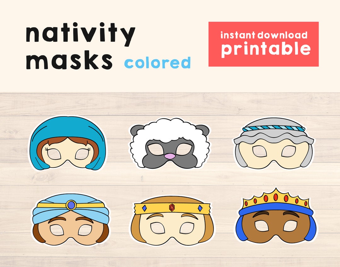 Nativity Printables Kids Nativity Play Kids Masks Nativity - Etsy