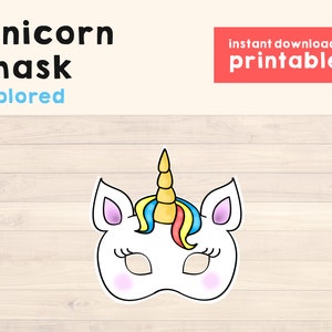 Unicorn Mask Unicorn Printable Mask Unicorn Party Favor Etsy Unicorn Mask Unicorn Printable Mask Unicorn Party Favor Etsy