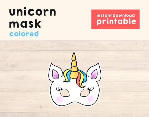 unicorn mask unicorn printable mask unicorn party favor etsy singapore