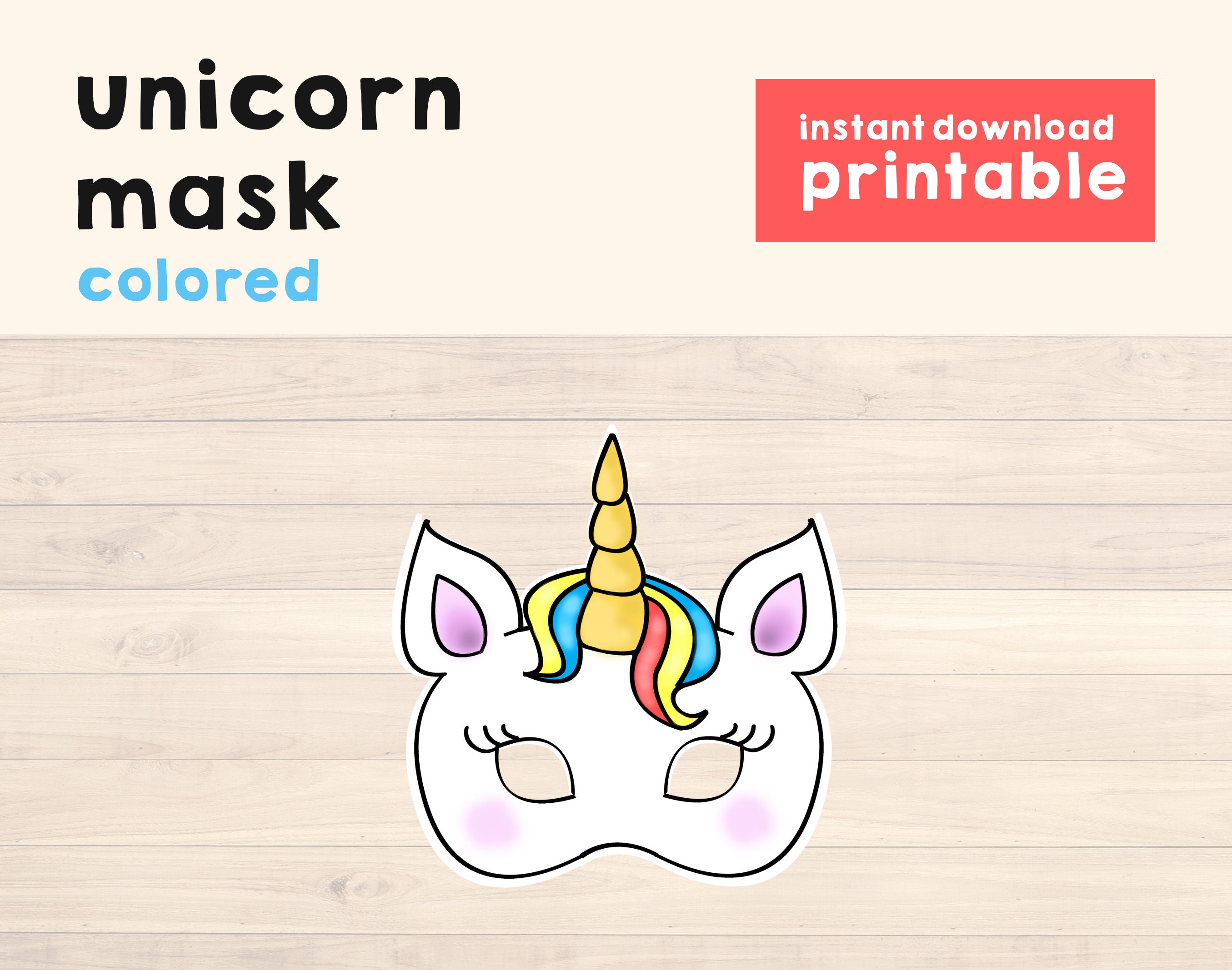 unicorn mask unicorn printable mask unicorn party favor etsy singapore