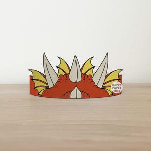 Dragon Paper Crown template Fantasy Party Headband Costume Printable Kids Craft Birthday Favor pdf favor DIY - Instant Download
