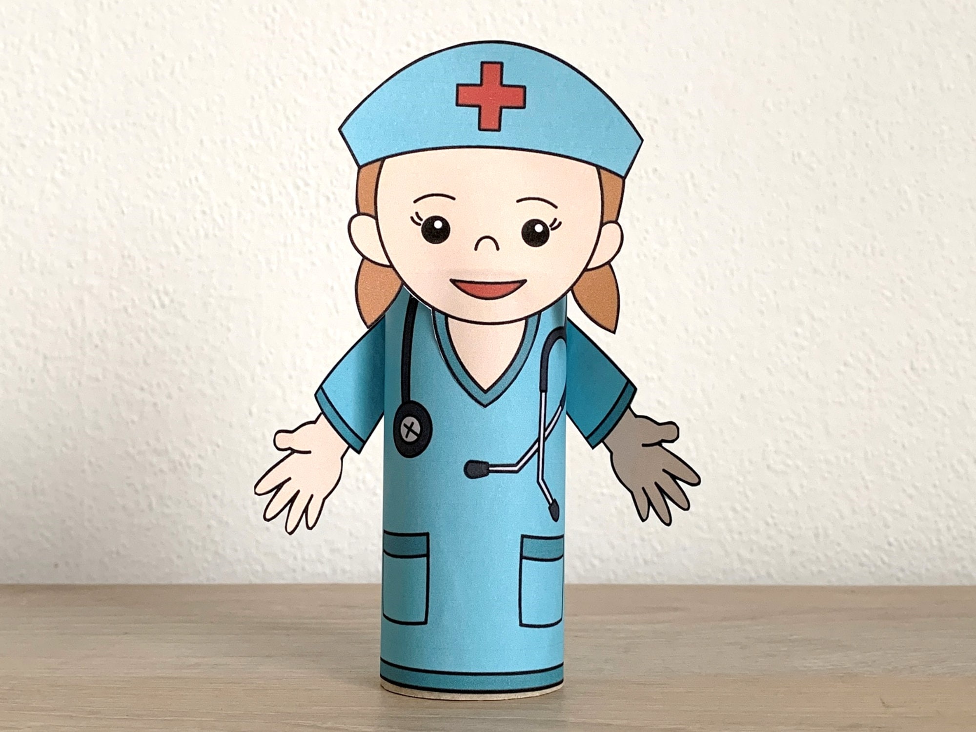 Nurse Toilet Paper Roll Craft Doctor Party Coloring Printable Etsy Canada