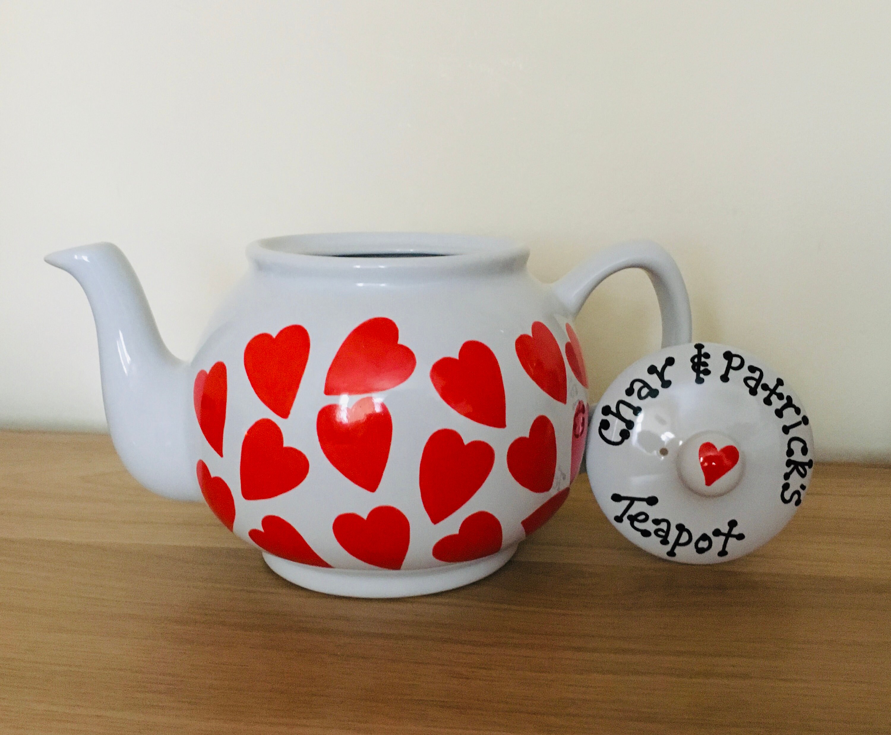 Personalised teapot & matching 2 mugs any msg/name/best Etsy