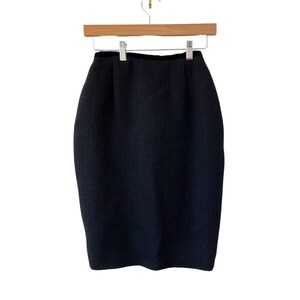 Black Boucle Jaegar Pencil Skirt