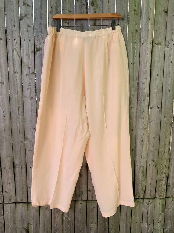 Plus Size Vintage Silk Pants, 35” W