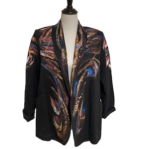 Abstract Art Hand Painted Blazer