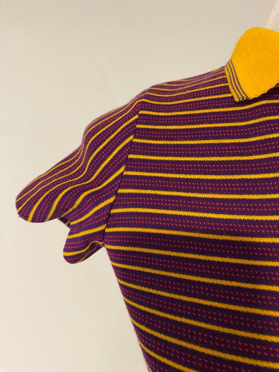 70s Striped Knit Polo Carol Evans Penney’s - image 3