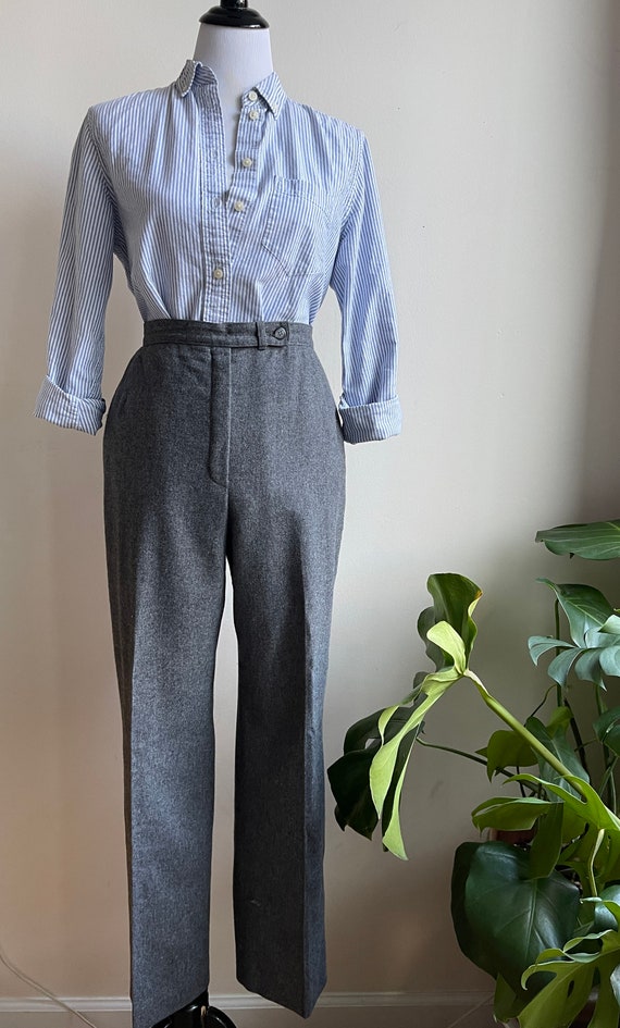 Gray Wool Pendleton Trousers, 32” W