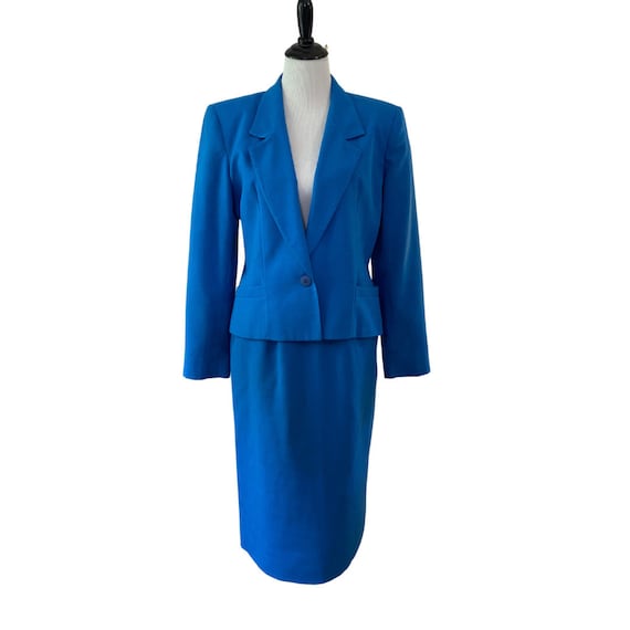 1980s Blue Prophecy Skirt Suit - image 1