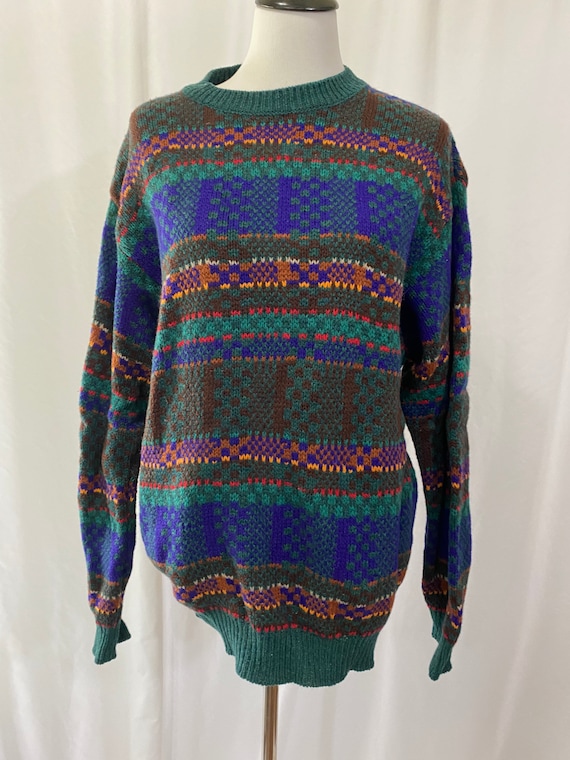 1990s Colorful United Colors of Benetton Shetland