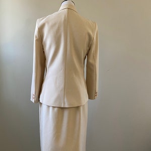 1970s/1980s Tan and White Stripe The Fashion Place Skirt Suit Set image 3