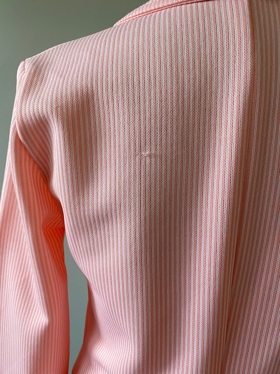 70s Pink and White Candy Striped Blazer - image 5