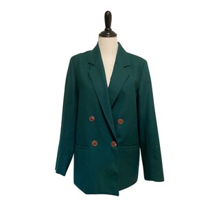 80s Green Double Breast Blazer