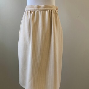 1970s/1980s Tan and White Stripe The Fashion Place Skirt Suit Set image 7
