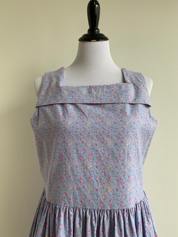 1980s vintage Laura Ashley cotton spring dress, m-