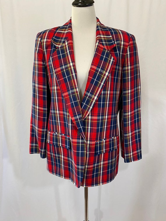 Vintage Red and Blue Country Sophisticates Oversiz