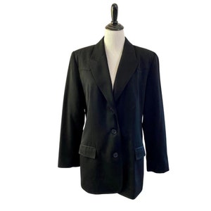 90s Black Banana Republic Western-Style Oversized Blazer