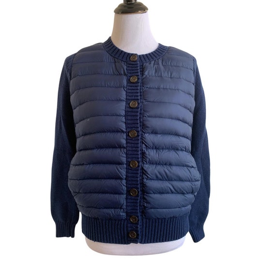 Vintage Navy Sweater Vest Cardigan, Sm