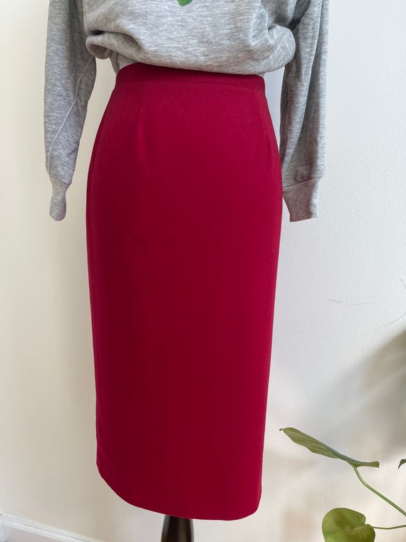 Vintage Red Dolce and Gabbana Pencil Skirt, 27” W - image 3