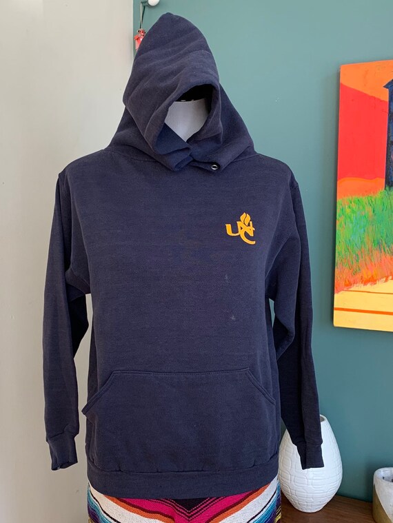 Vintage 1970s UNC Hoodie Navy Sweatshirt, Sm-M