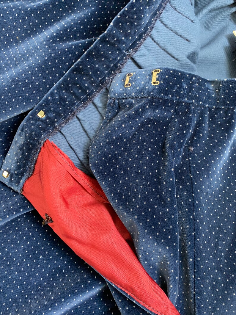 Geoffrey Beene Beene bag Blue Velvet Polka Dot Skirt Suit, xs-sm image 7