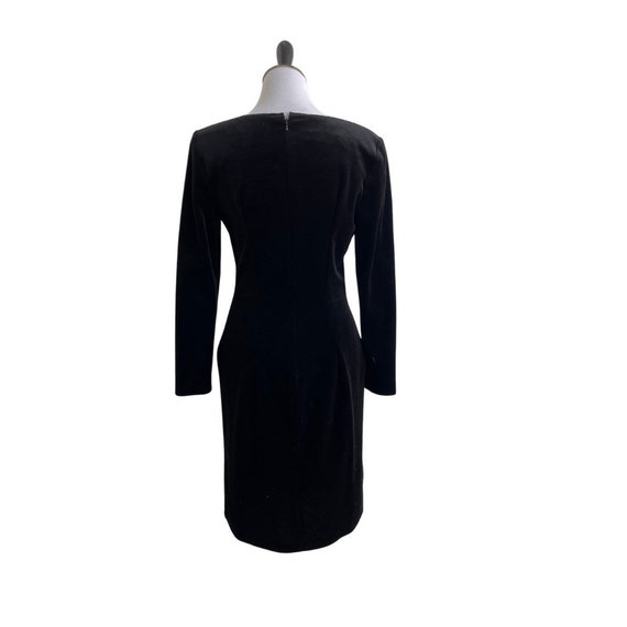 John Marks by Helen Hutton 80s Velvet Black Dress - image 2