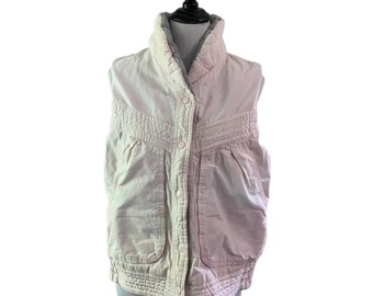 1980s Pink Gray Soft Reversible Vest