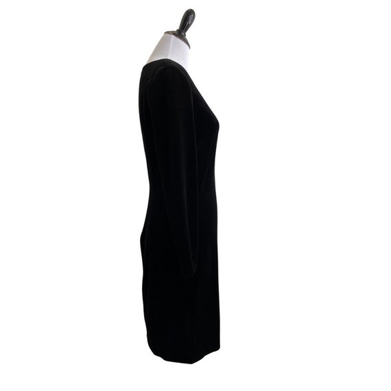 John Marks by Helen Hutton 80s Velvet Black Dress - image 3