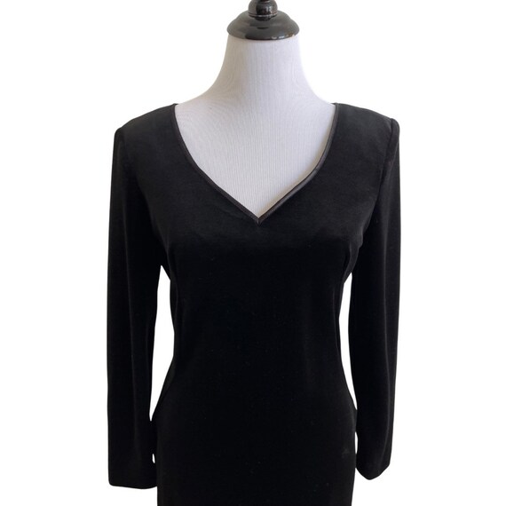 John Marks by Helen Hutton 80s Velvet Black Dress - image 4