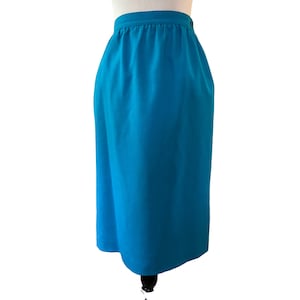 1980s Teal Prophecy Pencil Skirt