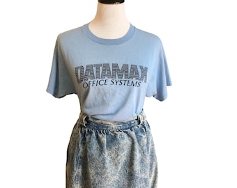 Vintage Graphic Retro Computer Nerd Tee "Datamax Office Systems", M