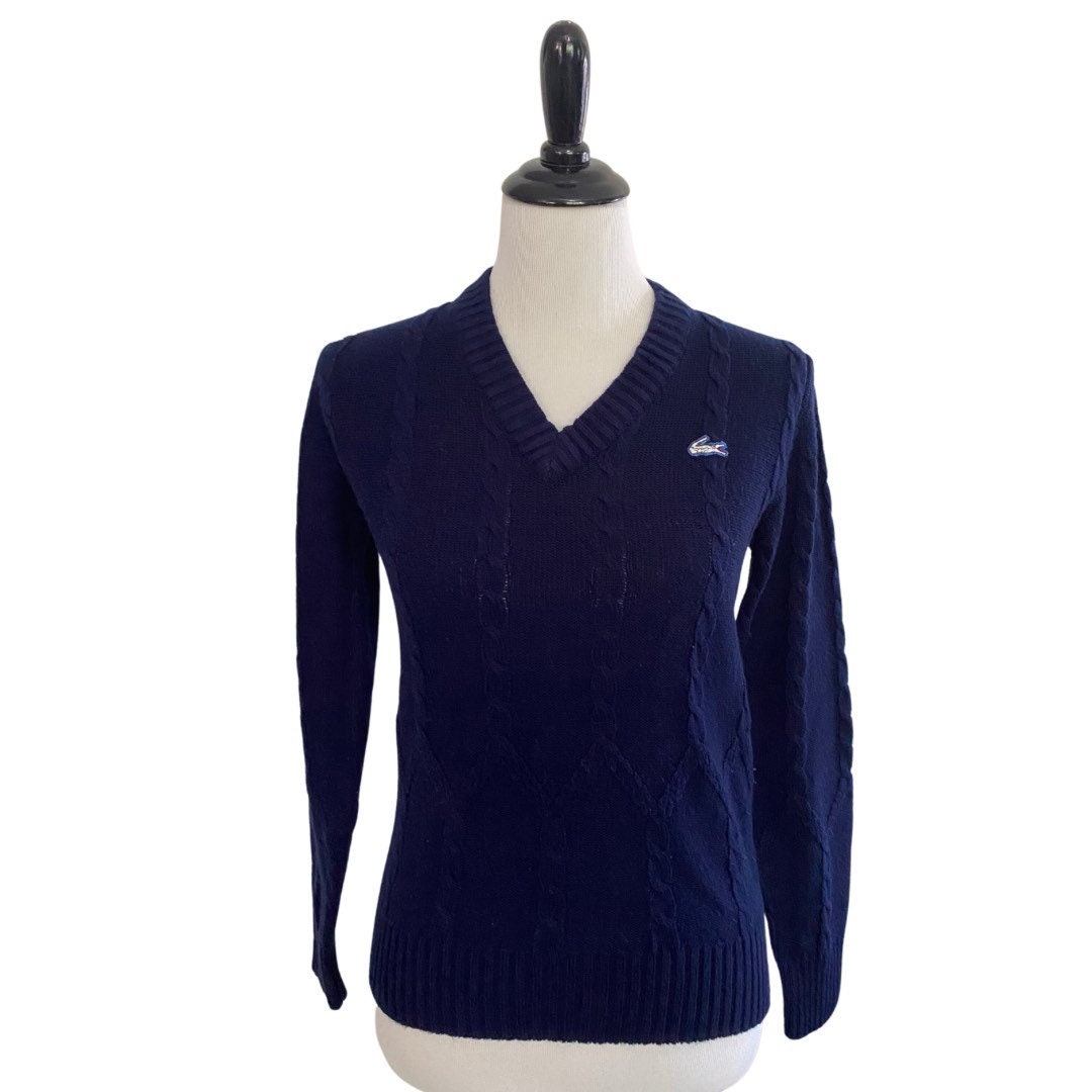 Lacoste sweater navy blue hot sale