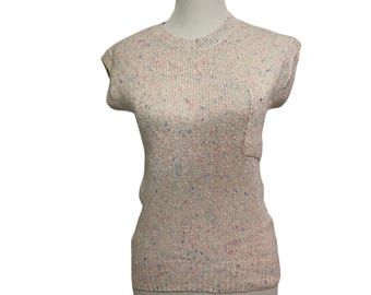 1980s Confetti Knit Sweater Vest