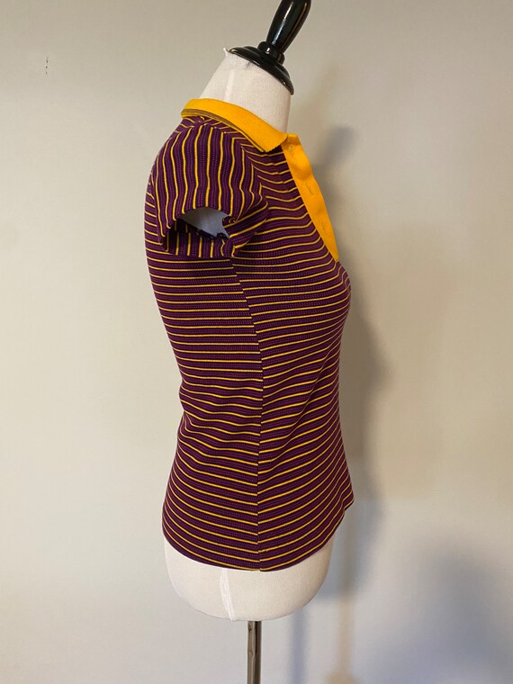 70s Striped Knit Polo Carol Evans Penney’s - image 5