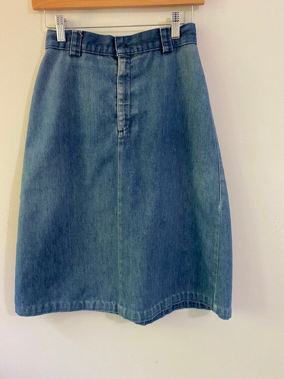1970s Faded Blue Levis Denim Skirt - Etsy