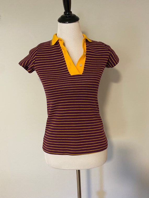 70s Striped Knit Polo Carol Evans Penney’s - image 2