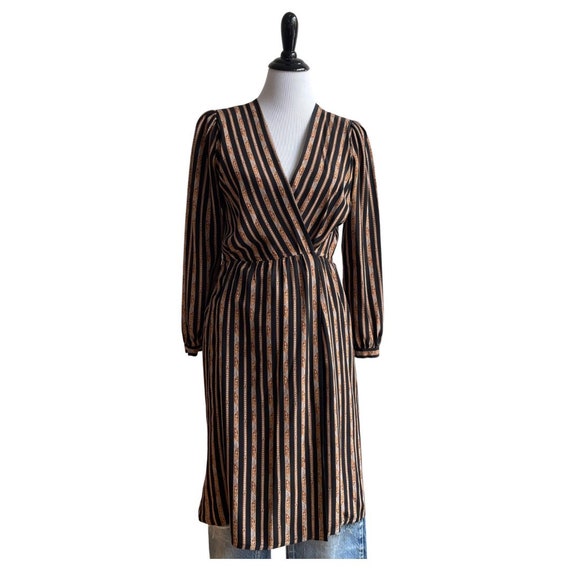 80s Maggy London Silk Wrap Dress - image 1