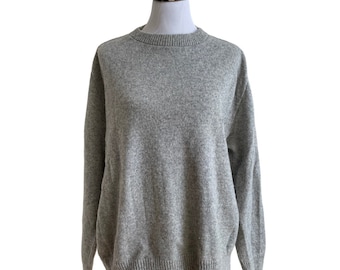 Gray Wool Blend Pullover Sweater