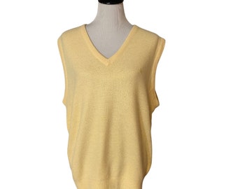 Yellow Christian Dior Sweater Vest