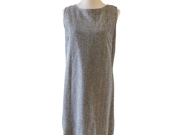 60s Silver Metallic Mod Shift Dress/Lane Bryant