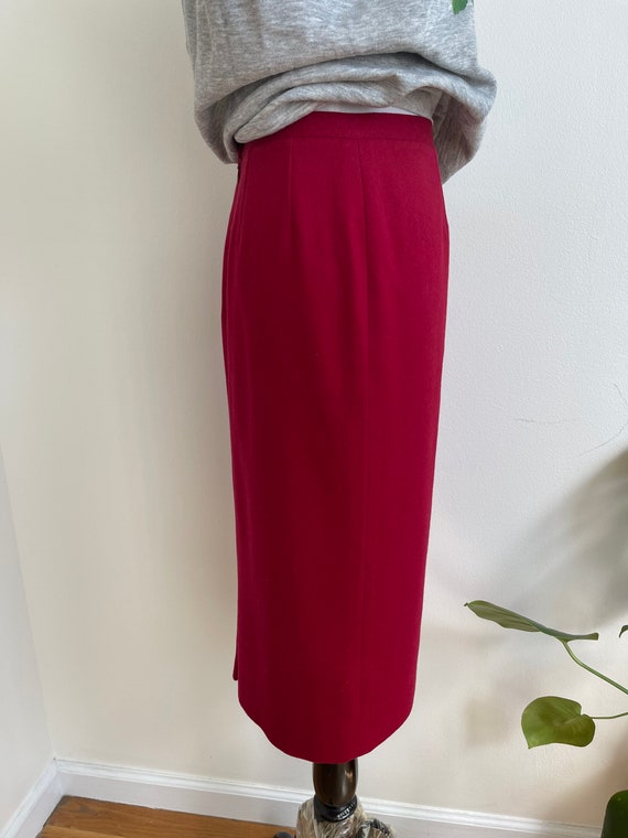 Vintage Red Dolce and Gabbana Pencil Skirt, 27” W - image 6