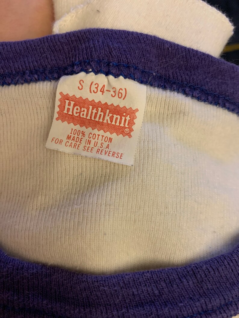 Vintage Healthknit \u201cKansas City Royals\u201d blue x white baseball t-shirt Made in USA features